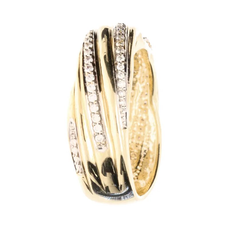 9ct Yellow Gold Entwined 0.33ct Diamond Ring274808