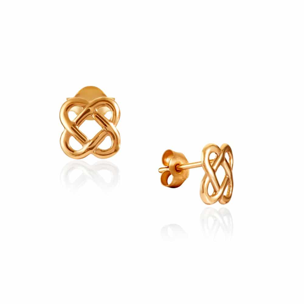 9ct Yellow Gold Filigree Stud Earrings