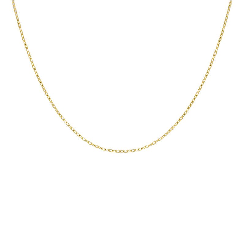 9ct Yellow Gold Twist Patterned Oval Belcher Chain 41cm/161.14.5973
