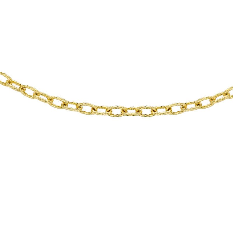 9ct Yellow Gold Twist Patterned Oval Belcher Chain 41cm/161.14.5973