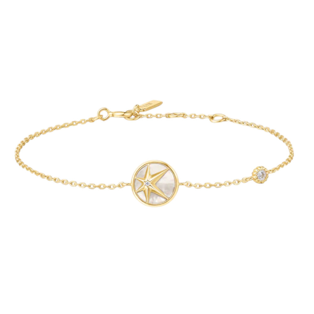 Ania Haie Gold Star Mother-Of-Pearl Bracelet B065-02G