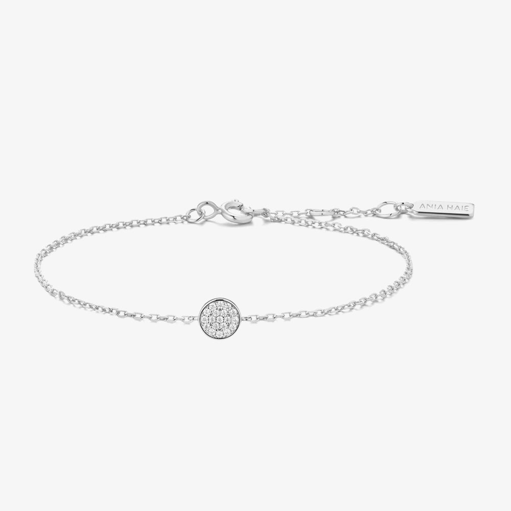 Ania Haie Silver Pave Disc Bracelet B075-02H