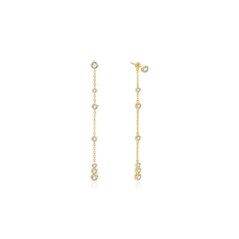 Ania Haie Gold Cascade Station Drop Stud Earrings E075-12G