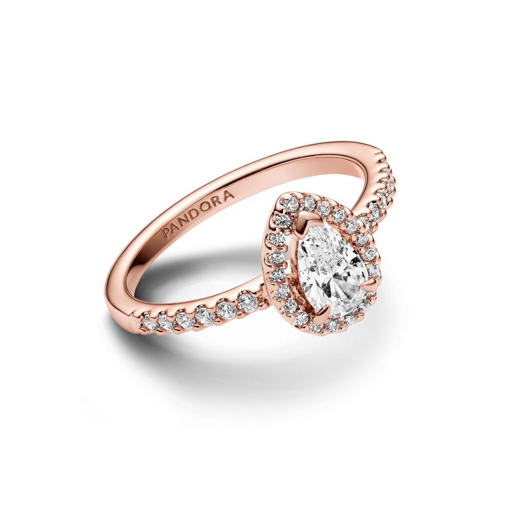 PANDORA Sparkling Pear Halo Ring 182835C01