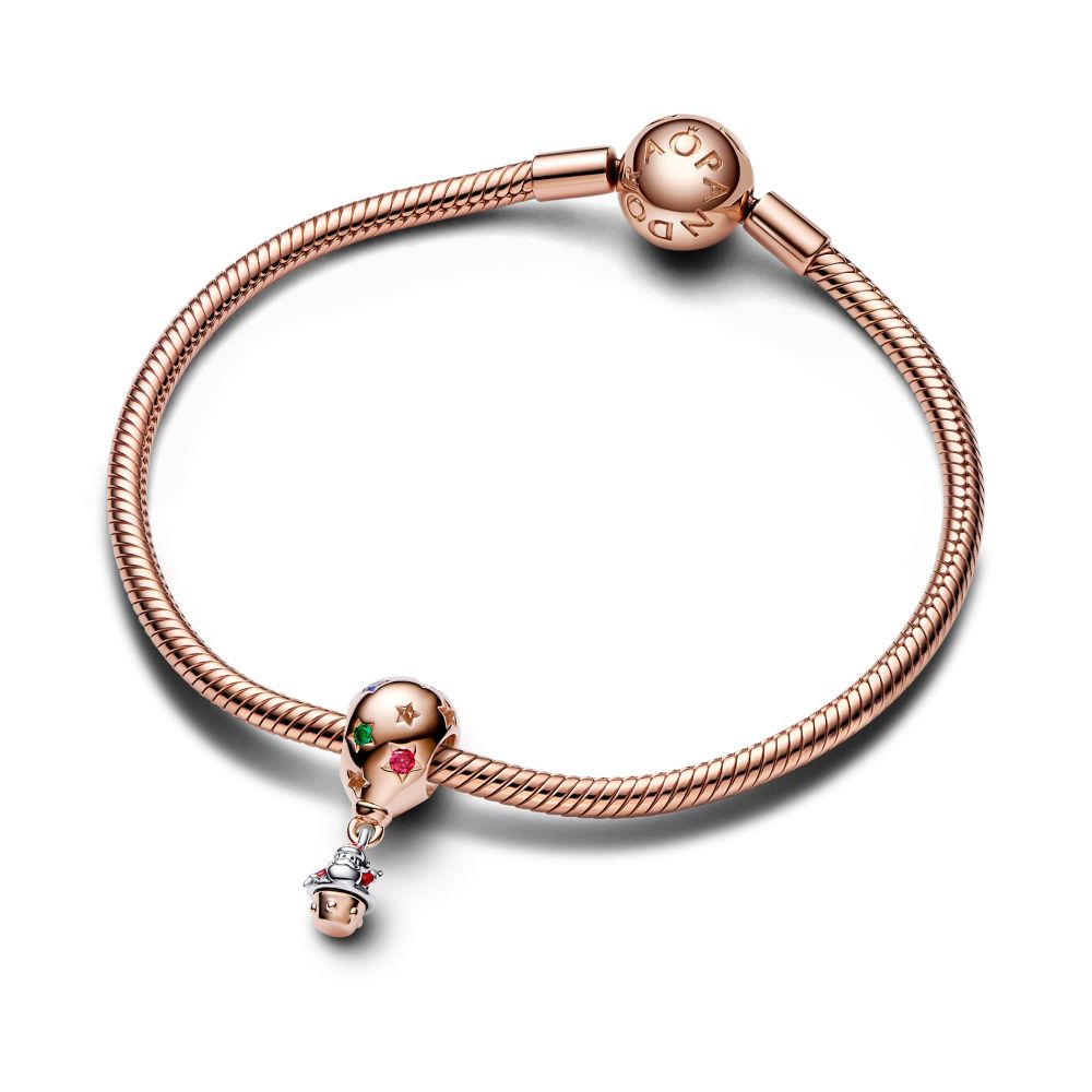 PANDORA Two-tone Santa Claus in Hot Air Balloon Charm 782976C01
