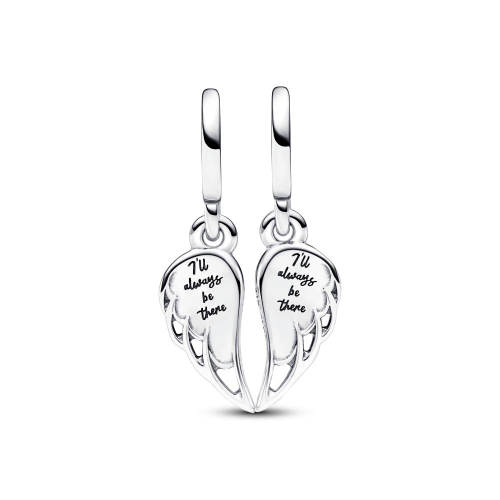 PANDORA Sparkling Splitable Angel Wings Dangle Charm 792821C01