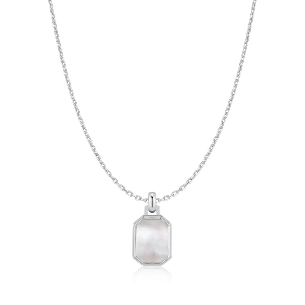 Ania Haie Silver Square Mother-of-Pearl Necklace N072-02H