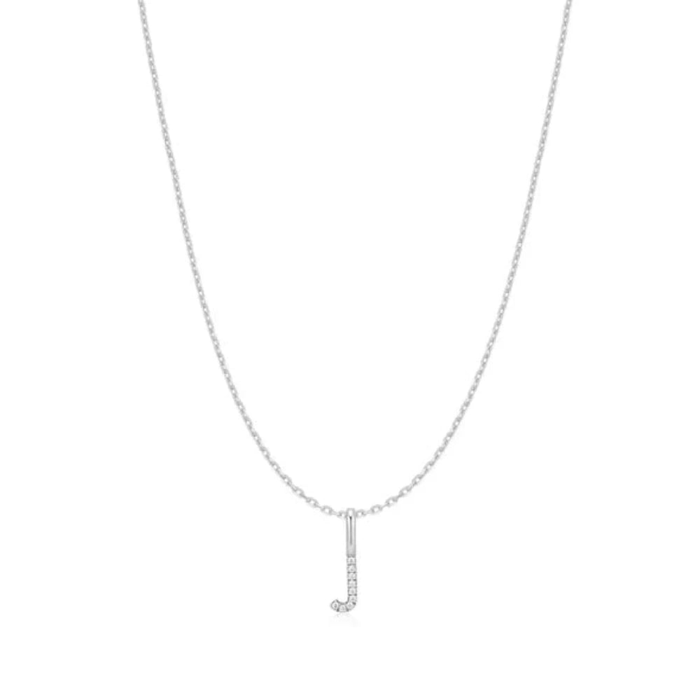 Ania Haie Silver Letter J Initial Necklace N074-18H