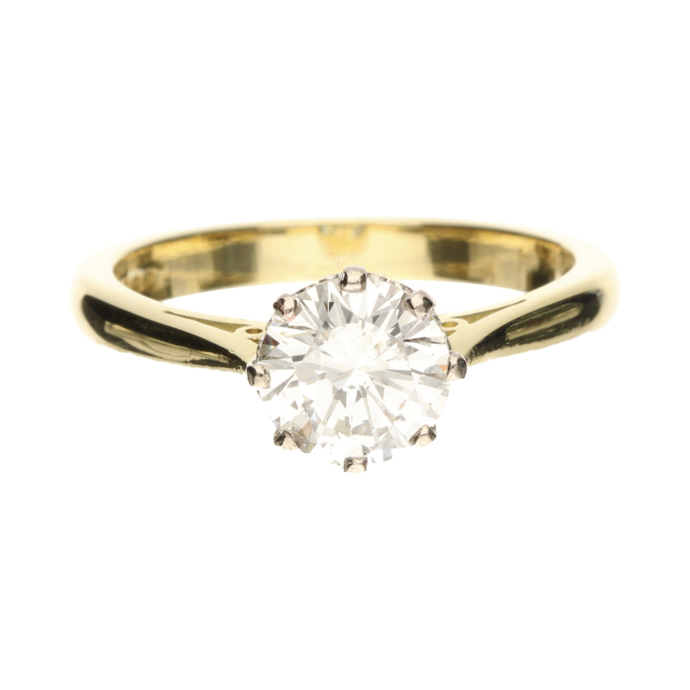 Pre-Owned 18ct Yellow Gold 1.25ct Diamond Solitaire Ring