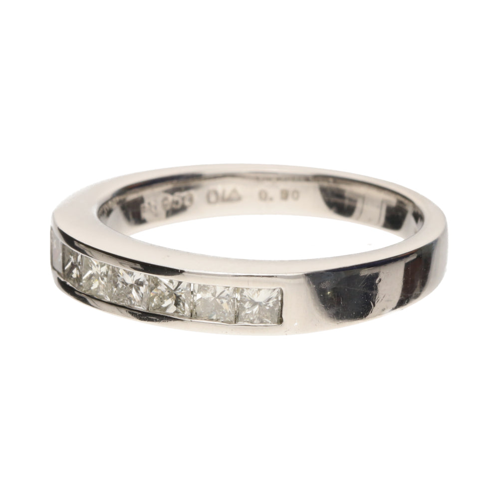 Pre-Owned Platinum Princess Cut Diamond Half Eternty Ring