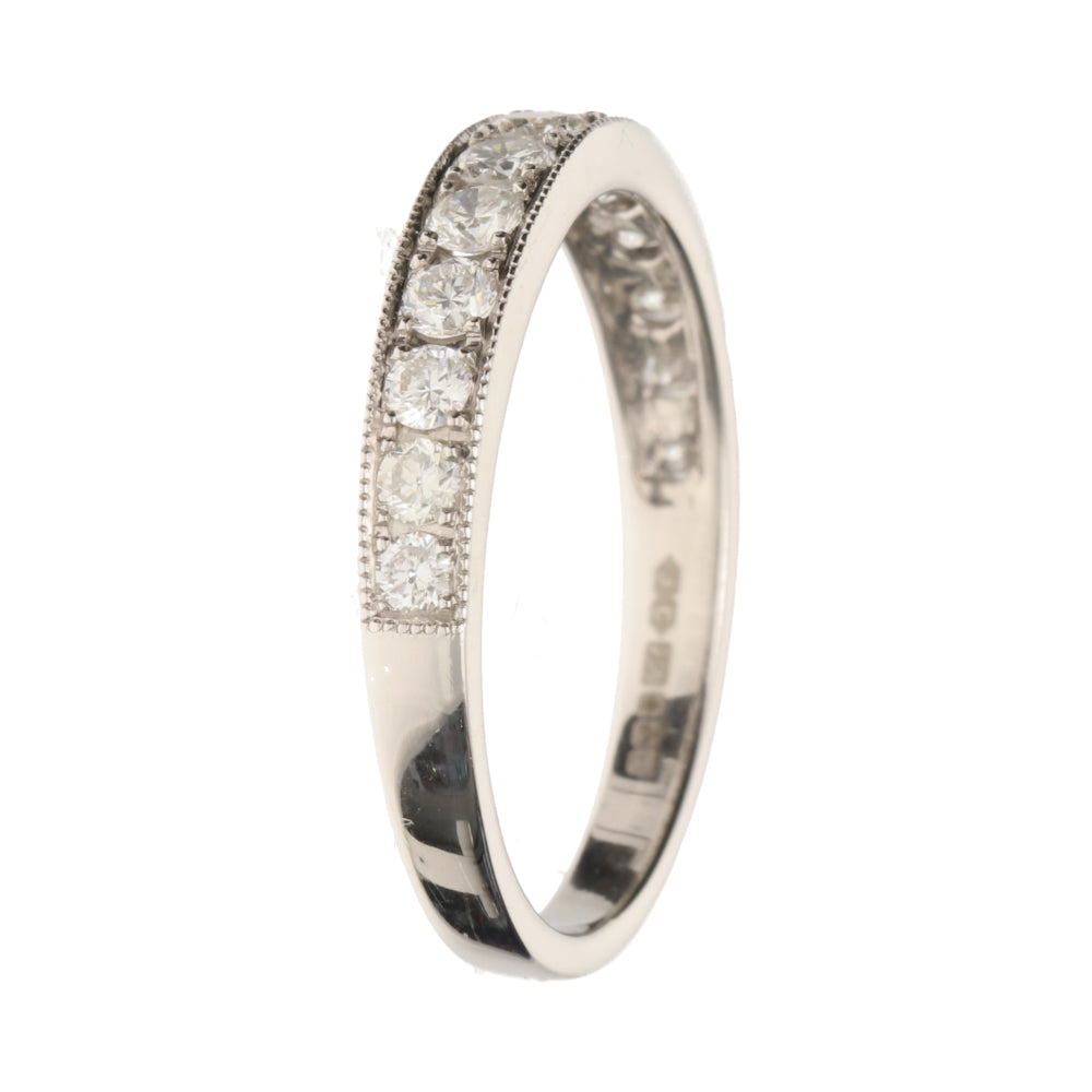 Pre-Owned 18ct White Gold Diamond Half Eternity Ring