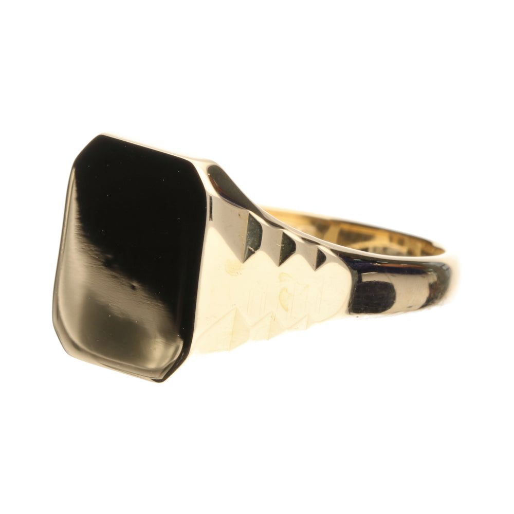 Pre-Owned 9ct Yellow Gold Gents Cushion Cut Signet Ring