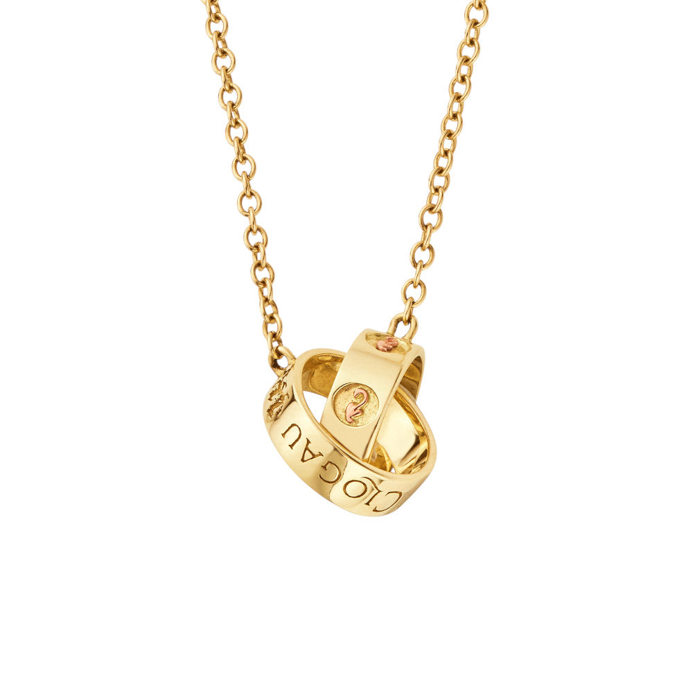Clogau Insignia 9ct Solid Gold Linked Ring Necklace TOLMNN