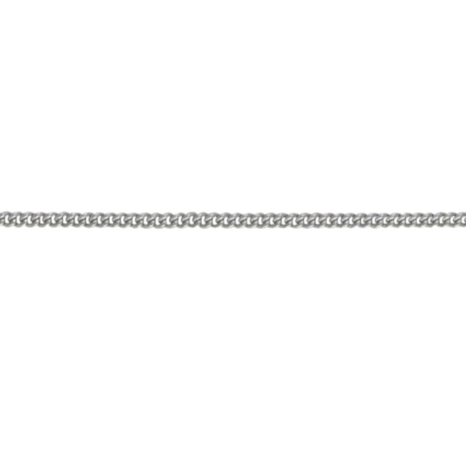 9ct White Gold Curb Chain