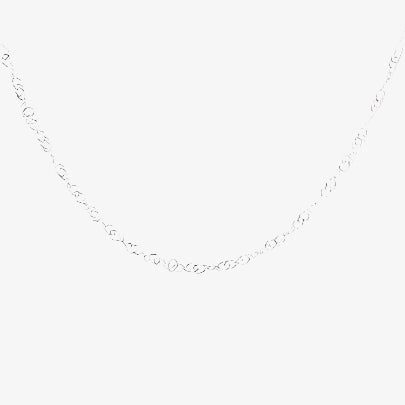 9CT WHITE  GOLD TWIST CURB Chain 18 INCH 5.13.0474 image 0