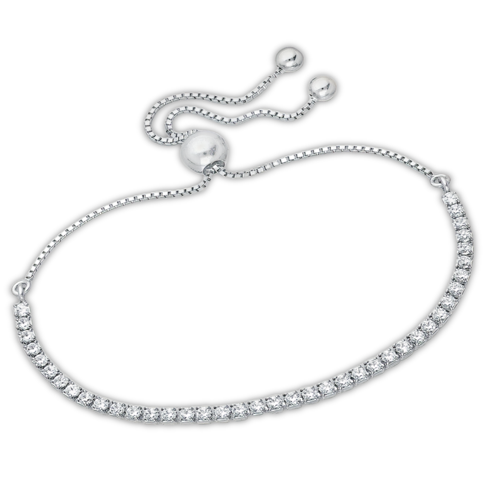 Sugar Sugar Sterling Silver Adjustable CZ Tennis Bracelet image 0