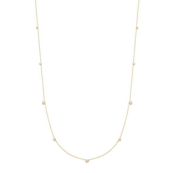 Ania Haie Gold Bezel Cubic Zirconia Station Necklace N065 - 06GN065-06G