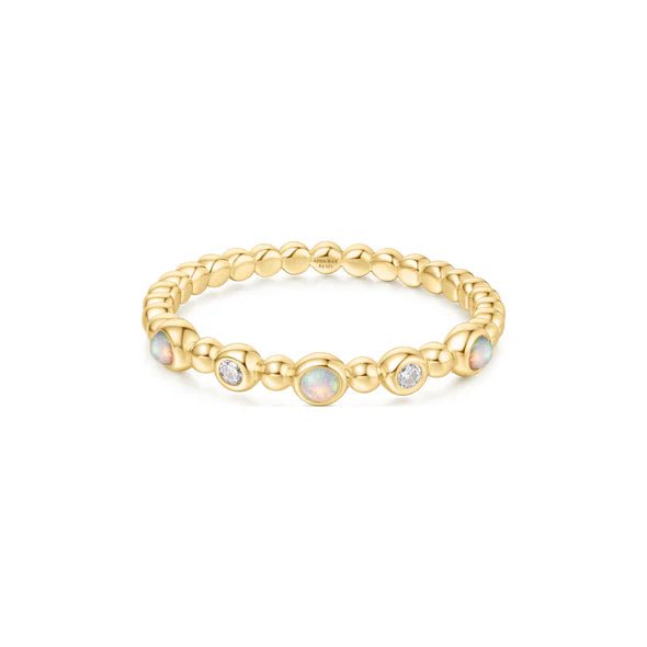 Ania Haie Gold Bezel Kyoto Opal Beaded Ring R064 - 05G - 58R064-05G-58