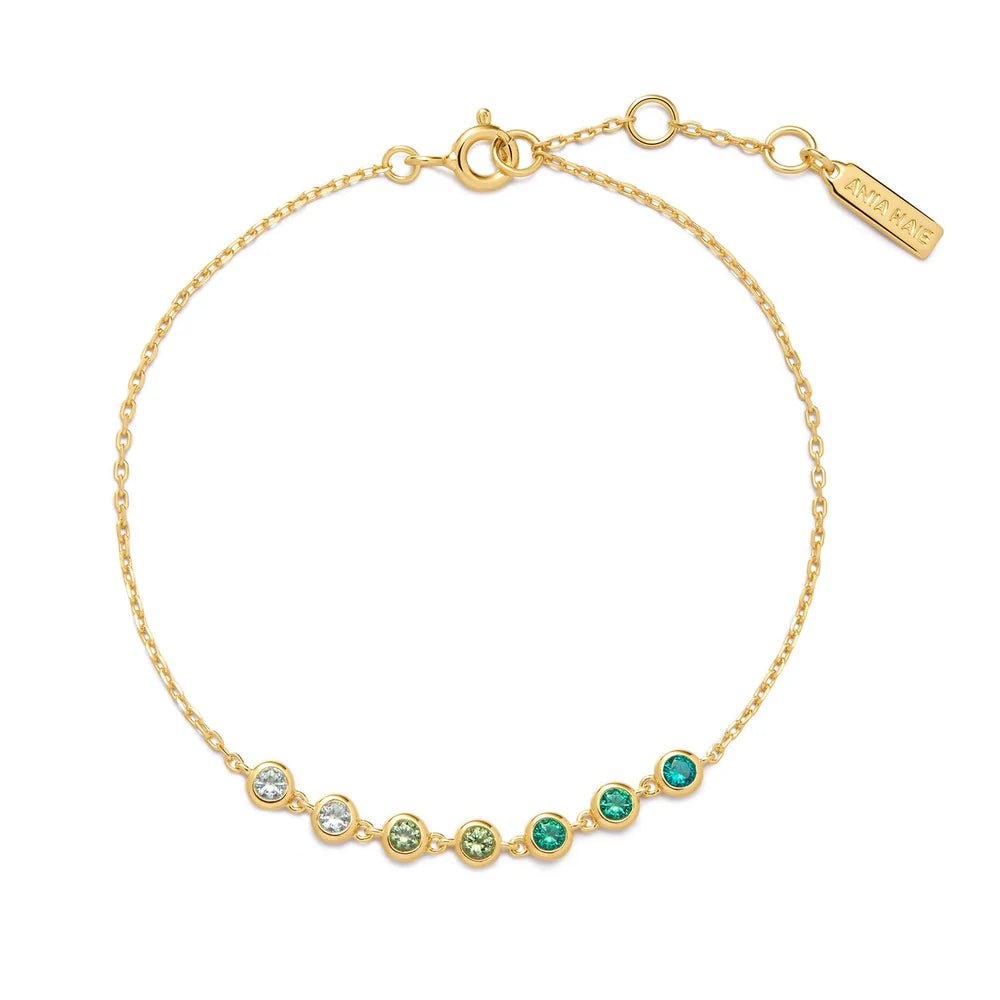 Ania Haie Gold Green Station Bracelet B073-04GB073-04G