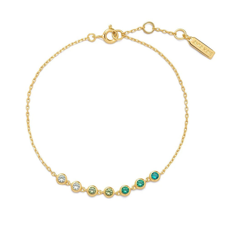 Ania Haie Gold Green Station Bracelet B073-04GB073-04G