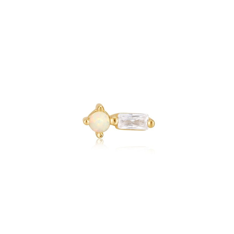 Ania Haie Gold Kyoto Opal Sparkle Barbell Single Stud Earring