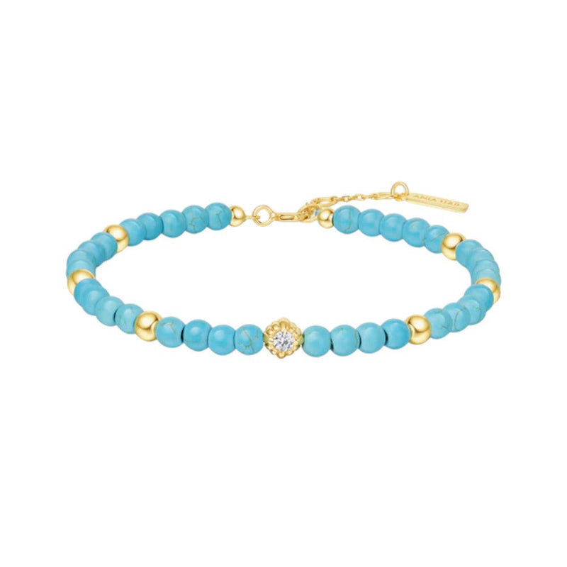 Ania Haie Gold Lab Created Turquoise Bracelet B063 - 04GB063-04G