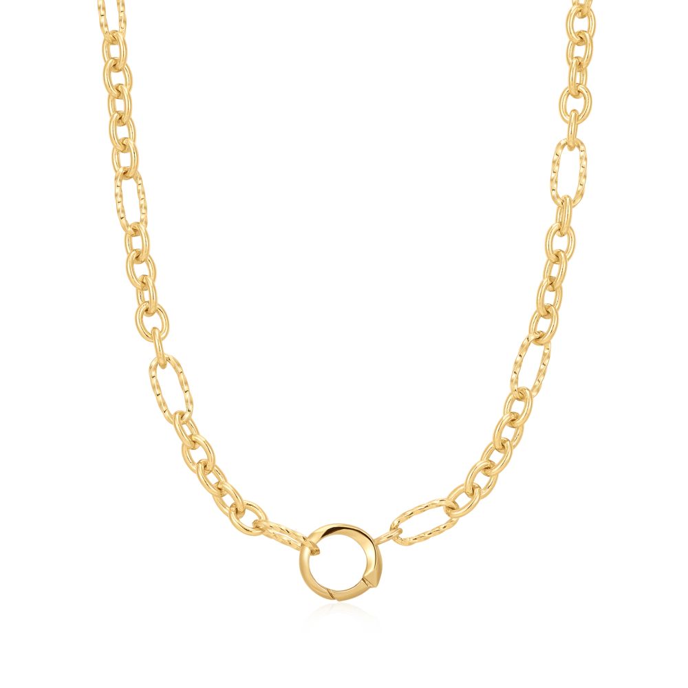Ania Haie Gold Mixed Link Charm Chain Connector Necklace N048-03GN048-03G