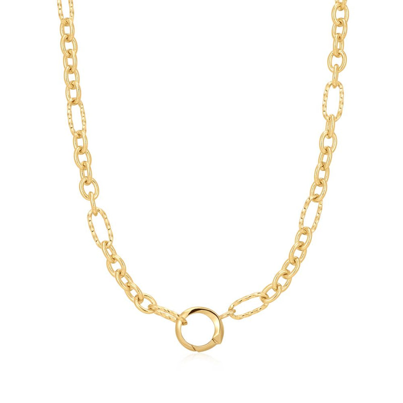 Ania Haie Gold Mixed Link Charm Chain Connector Necklace N048-03GN048-03G