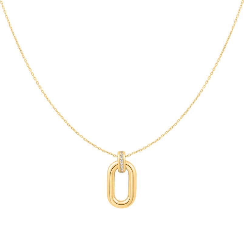Ania Haie Gold Oval Hoop Pendant Necklace N062 - 01GN062-01G