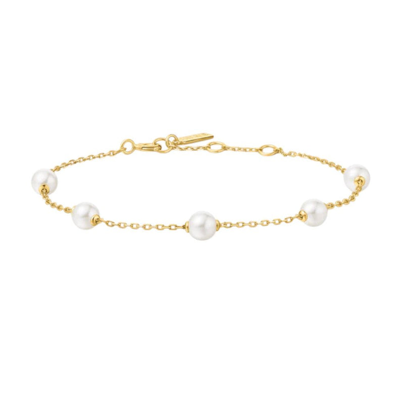 Ania Haie Gold Shell Pearl Station Bracelet B065 - 01GB065-01G