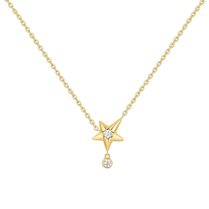 Ania Haie Gold Sparkling Star Drop Necklace N066 - 04GN066-04G