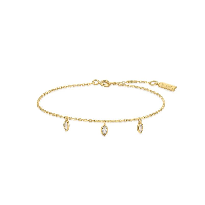 Ania Haie Gold Sparkling Triple Station Bracelet B066 - 02GB066-02G
