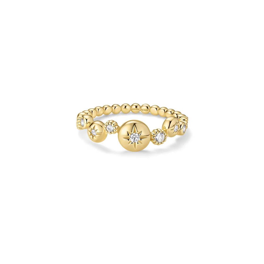 Ania Haie Gold Starburst Zig-Zag Beaded Ring R074-02G-54R074-02G-54