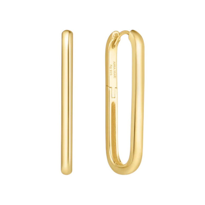 Ania Haie Gold Tube Oversized U Hoop Earrings E062 - 07GE062-07G