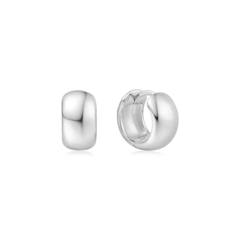 Ania Haie Silver Chubby Small Huggie Hoop Earrings E064 - 04HE064-04H