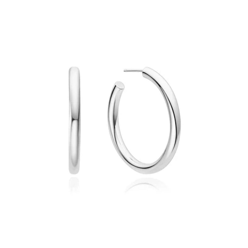 Ania Haie Silver Classic Tube Large Hoop Earrings E072-12HE072-12H