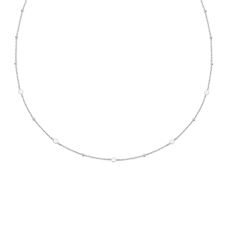 Ania Haie Silver Disc Station Necklace N063 - 01HN063-01H
