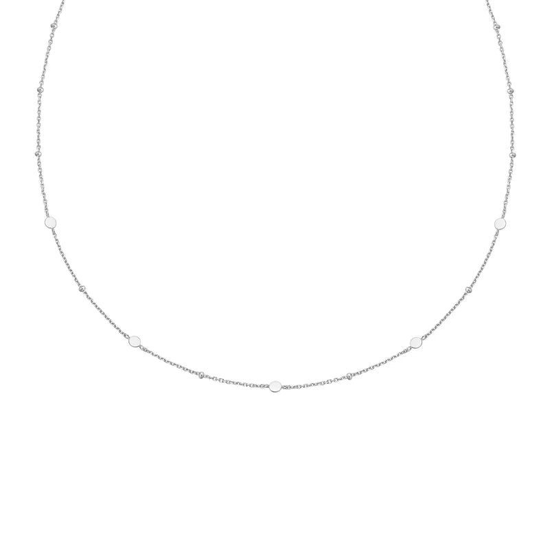 Ania Haie Silver Disc Station Necklace N063 - 01HN063-01H