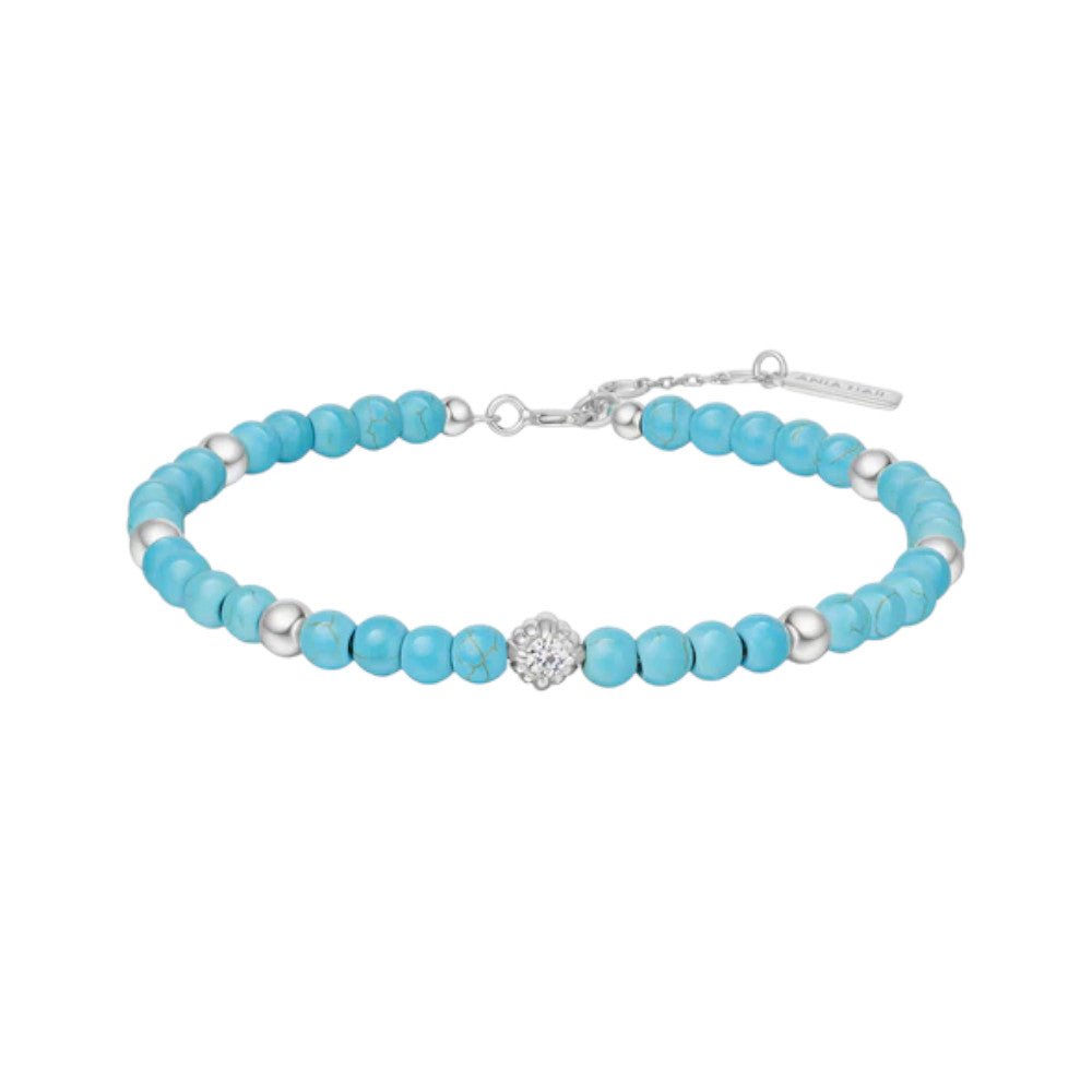 Ania Haie Silver Lab Created Turquoise Bracelet B063 - 04HB063-04H