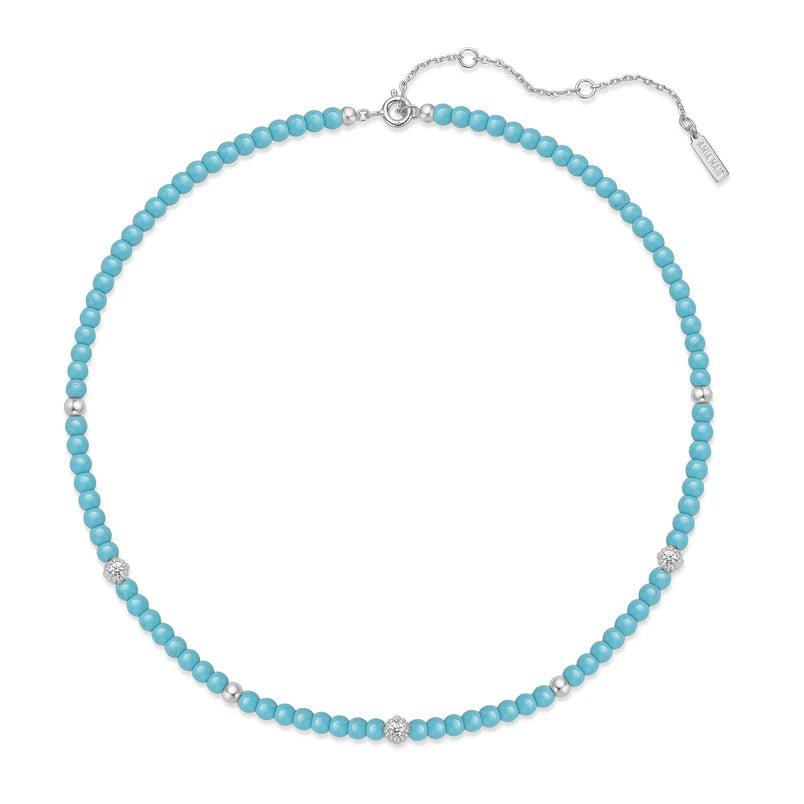 Ania Haie Silver Lab Created Turquoise Necklace N063 - 03HN063-03H