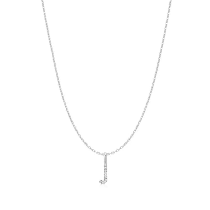 Ania Haie Silver Letter J Initial Necklace N074-18HN074-18H