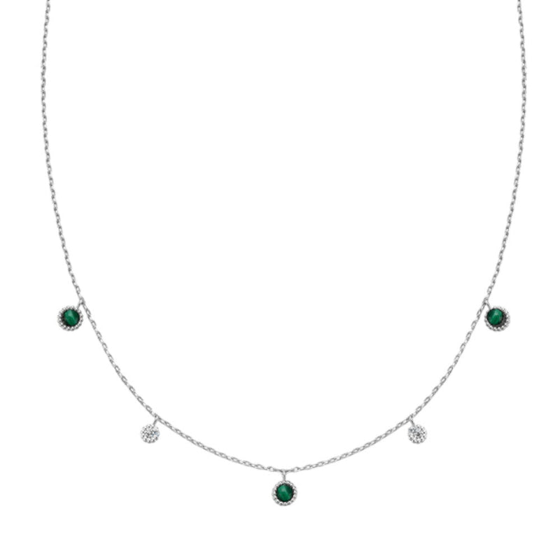 Ania Haie Silver Malachite Station Necklace N064-03HN064-03H