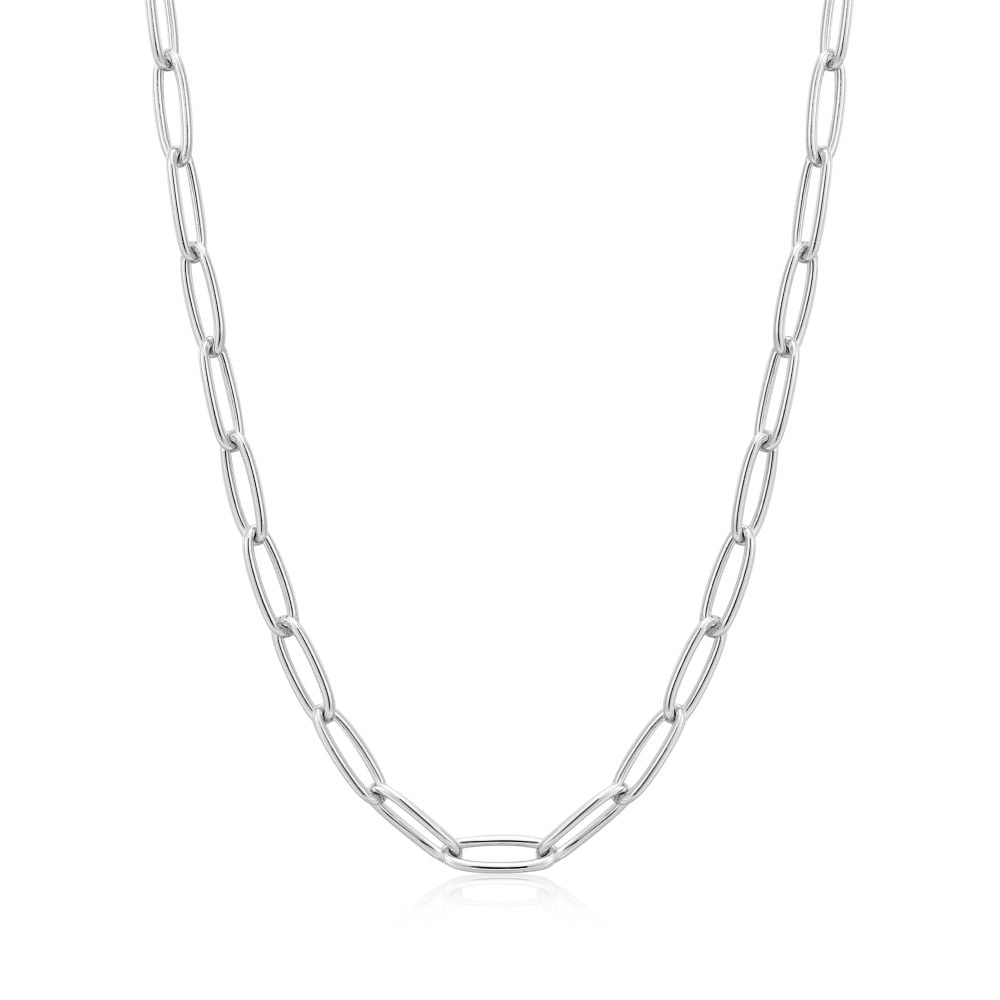 Ania Haie Silver Paperclip Chunky Chain Necklace