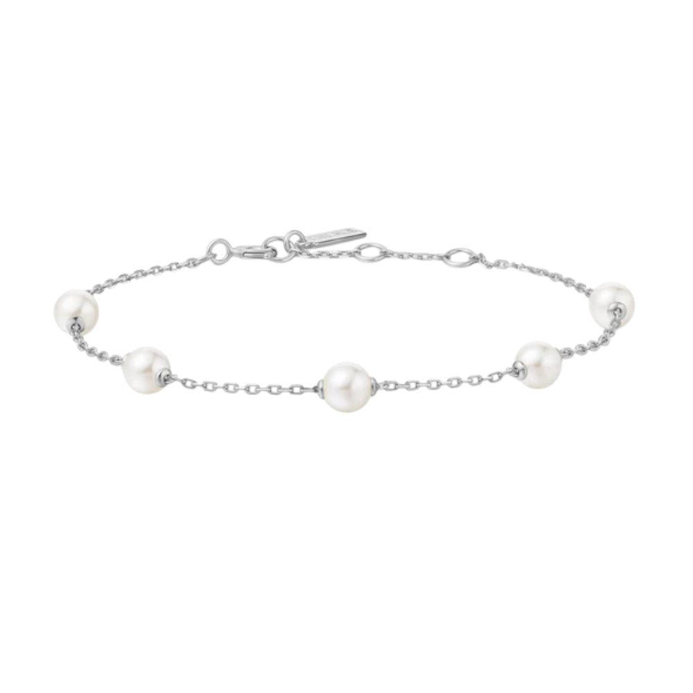 Ania Haie Silver Shell Pearl Station Bracelet B065 - 01HB065-01H
