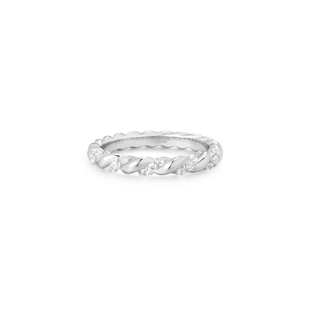 Ania Haie Silver Sparkle Twisted Ring R075-01H-54R075-01H-54