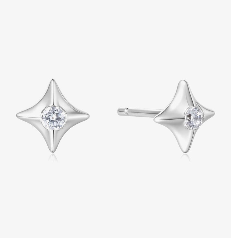 Ania Haie Silver Sparkling Star Stud Earrings E064 - 02HE064-02H