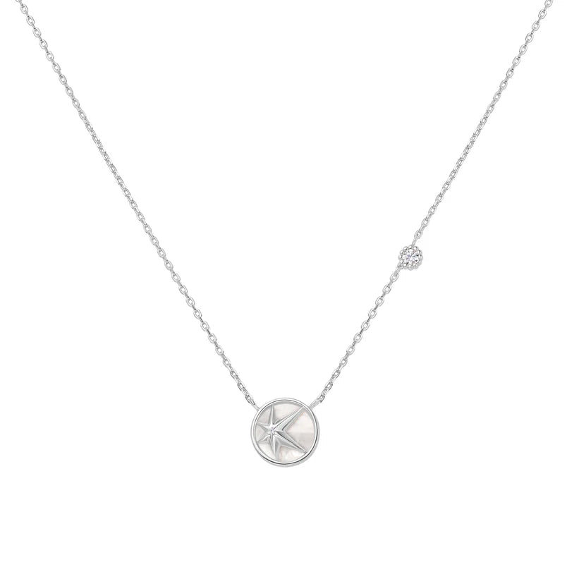 Ania Haie Silver Starry Mother Of Pearl Necklace N065 - 05HN065-05H