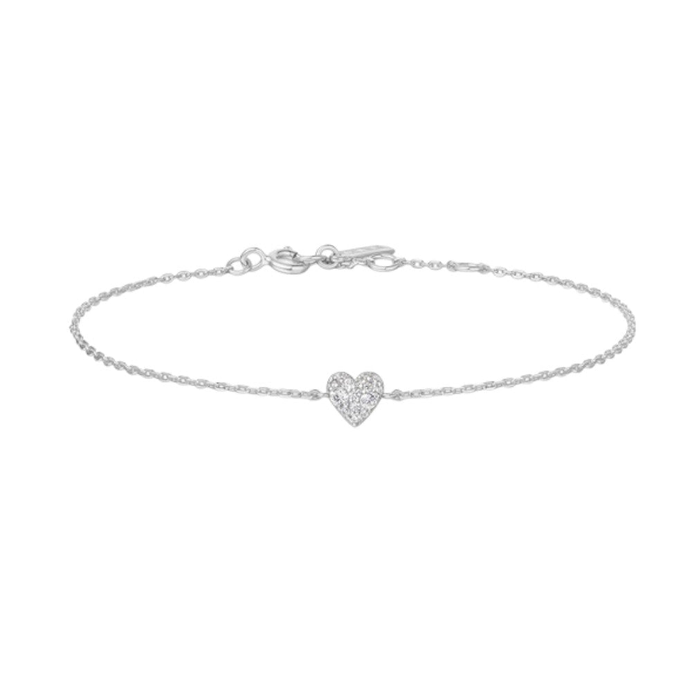 Ania Haie Silver Sweetheart Pavé Bracelet B064 - 01HB064-01H