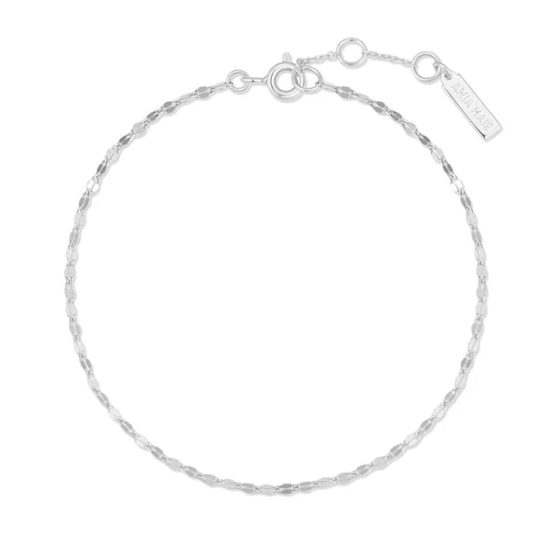 Ania Haie Silver Textured Chain Bracelet B073 - 02HB073-02H