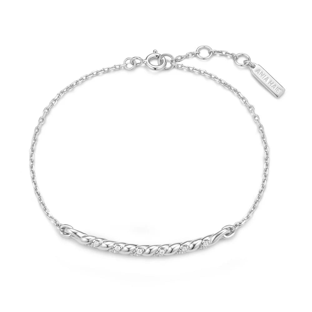 Ania Haie Silver Twisted Bar Bracelet B072 - 02HB072-02H